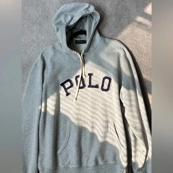Polo by Ralph Lauren Gray Sweatshirt with Navy Accents - Picture 2 of 10